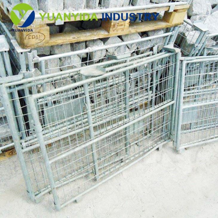 Collapsible Rock Stacking Wire Mesh Container